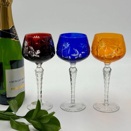 Бокал Lausitzer Glas 250 мл набор 3 шт. накладной хрусталь Германия дизайн 3