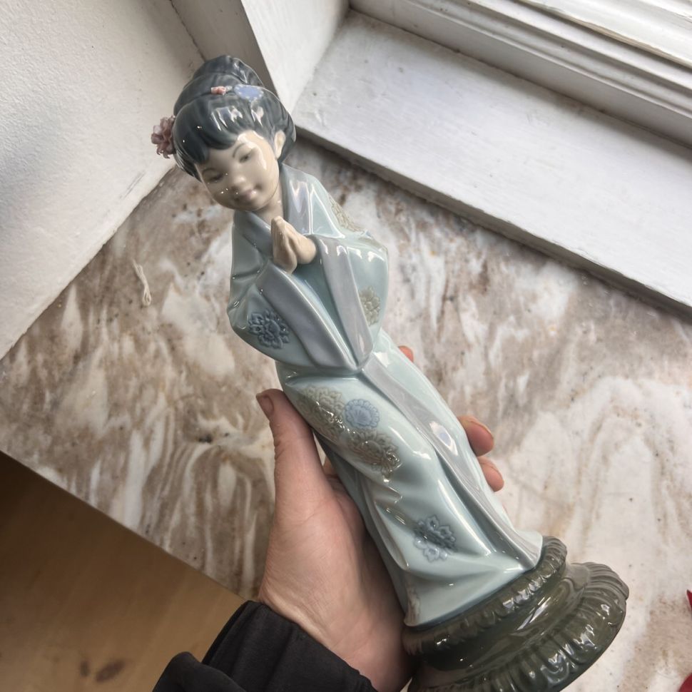 Статуэтка Гейша в голубом Lladro 27 см Испания