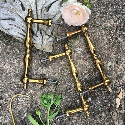 Ручка мебельная, латунь