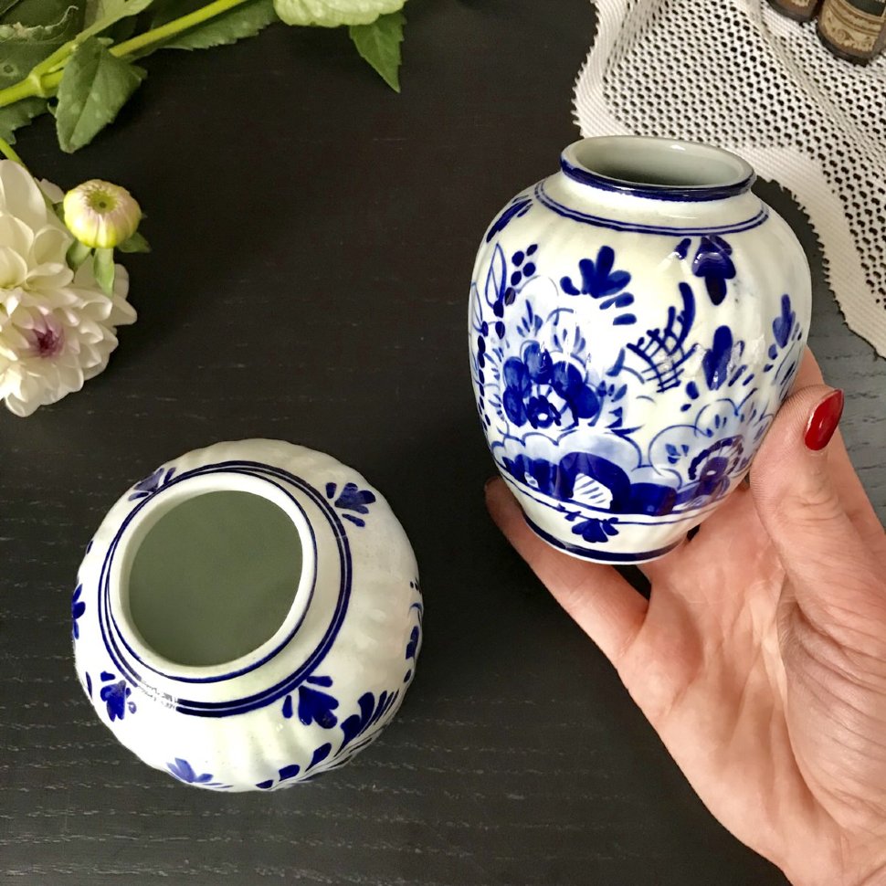 Ваза малая баночка для меда Дельфт