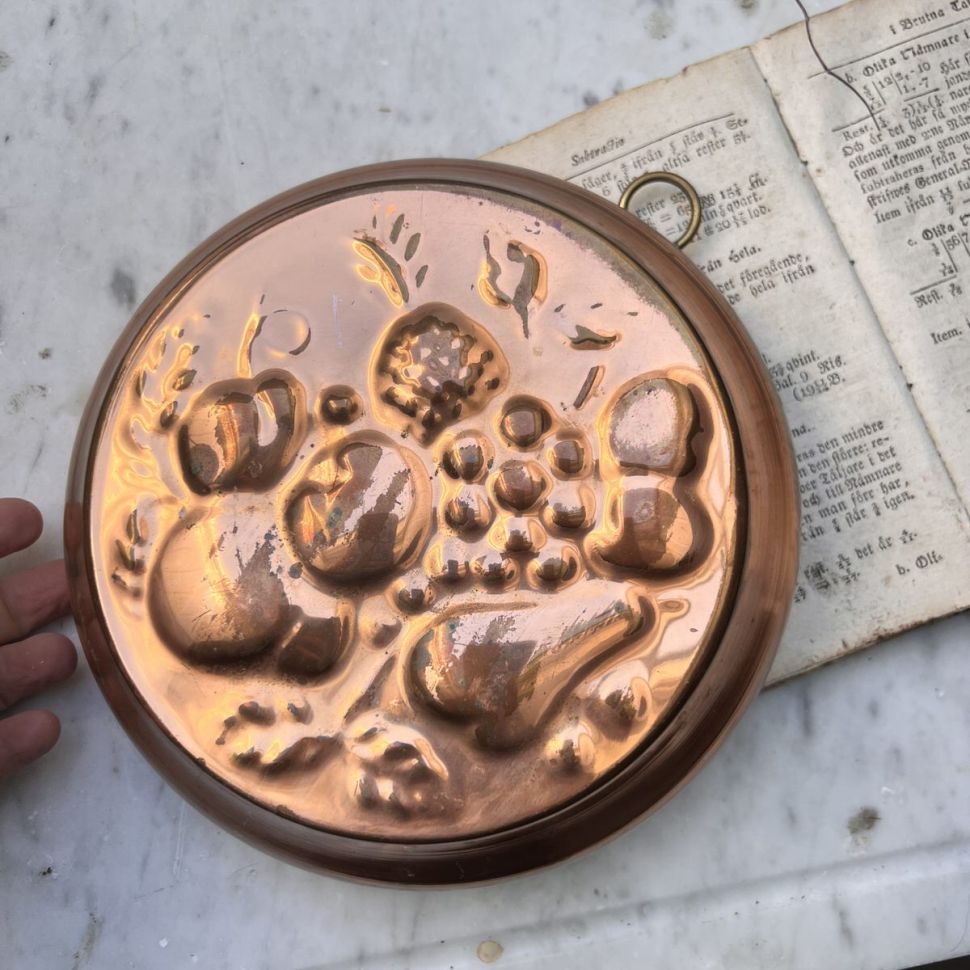 Форма для выпечки Фрукты 20 см медь