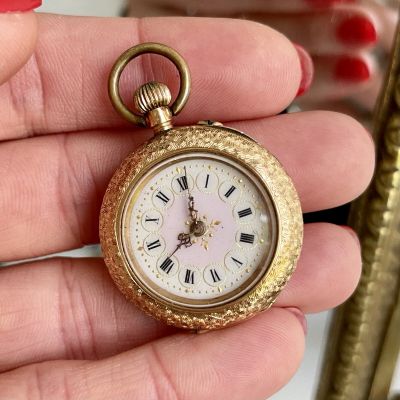 Часы Dimier Freres & Cie 17 сапфиров 14к 1880