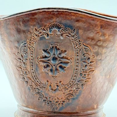 Зольник Цветок с ручками ведро для дров 46 см медь