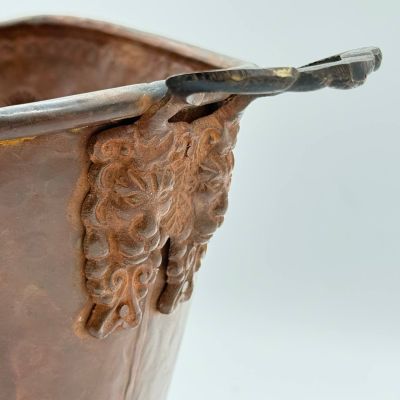 Зольник Цветок с ручками ведро для дров 46 см медь