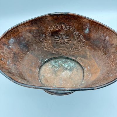 Зольник Цветок с ручками ведро для дров 46 см медь