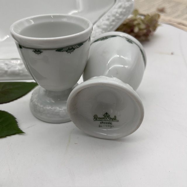 Подставка под яйцо Rosenthal Maria Classic Rose зеленый орнамент 6 см Германия