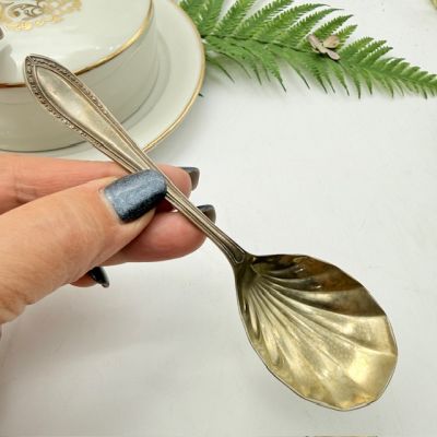Ложка сервировочная 14 см серебрение 