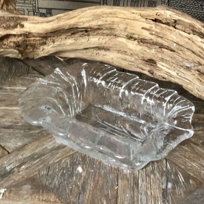 Масленка Лист Orrefors 21 см хрусталь Швеция