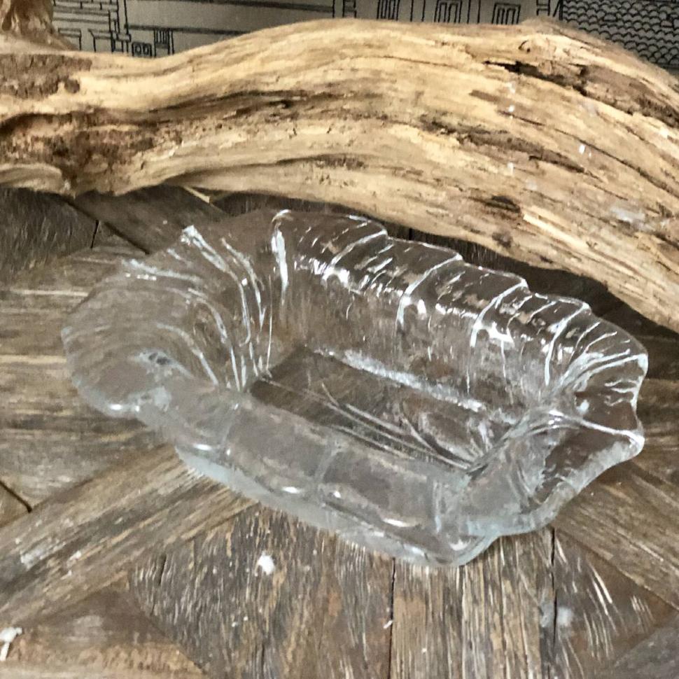 Масленка Лист Orrefors 21 см хрусталь Швеция