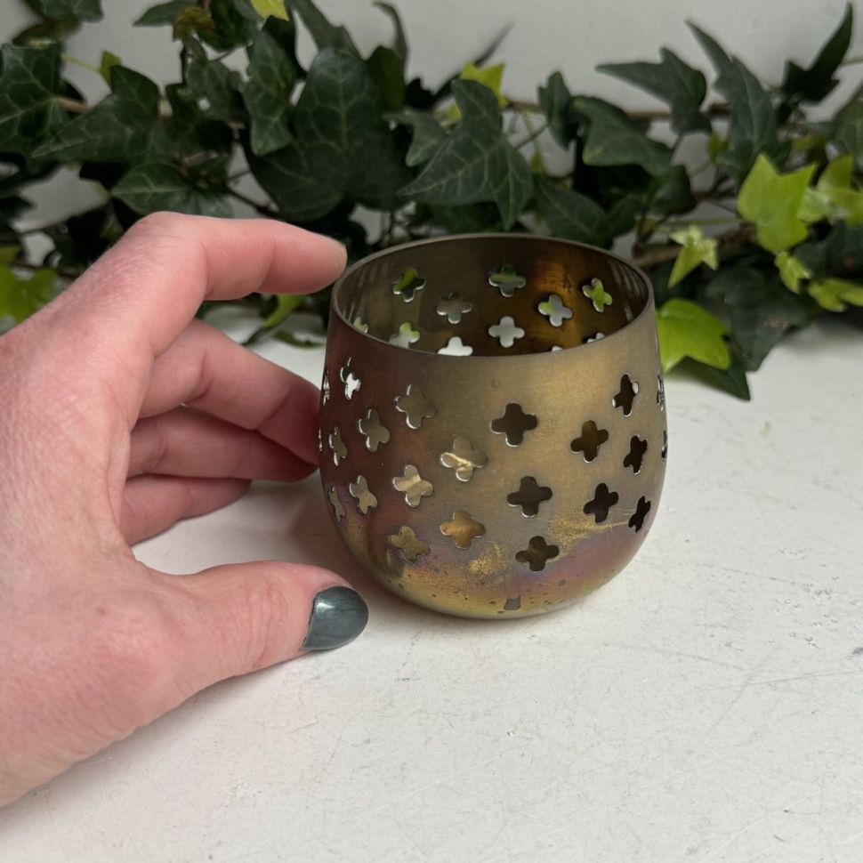 Подсвечник шар 8 см латунь