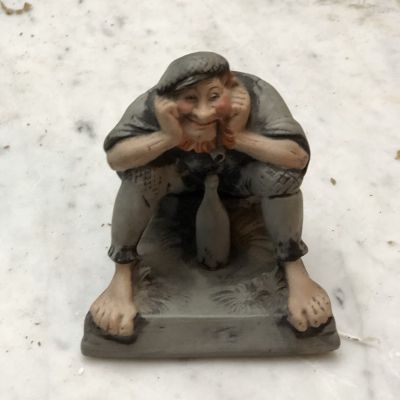 Статуэтка дед с трубкой керамика