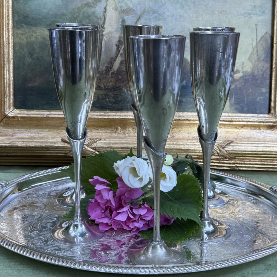 Фужер 150 мл латунь серебрение Франция 