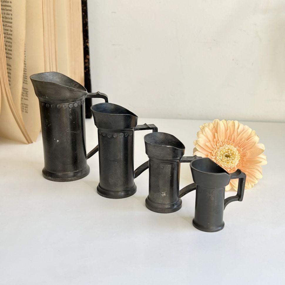 Кружка мерная набор 4 шт. олово