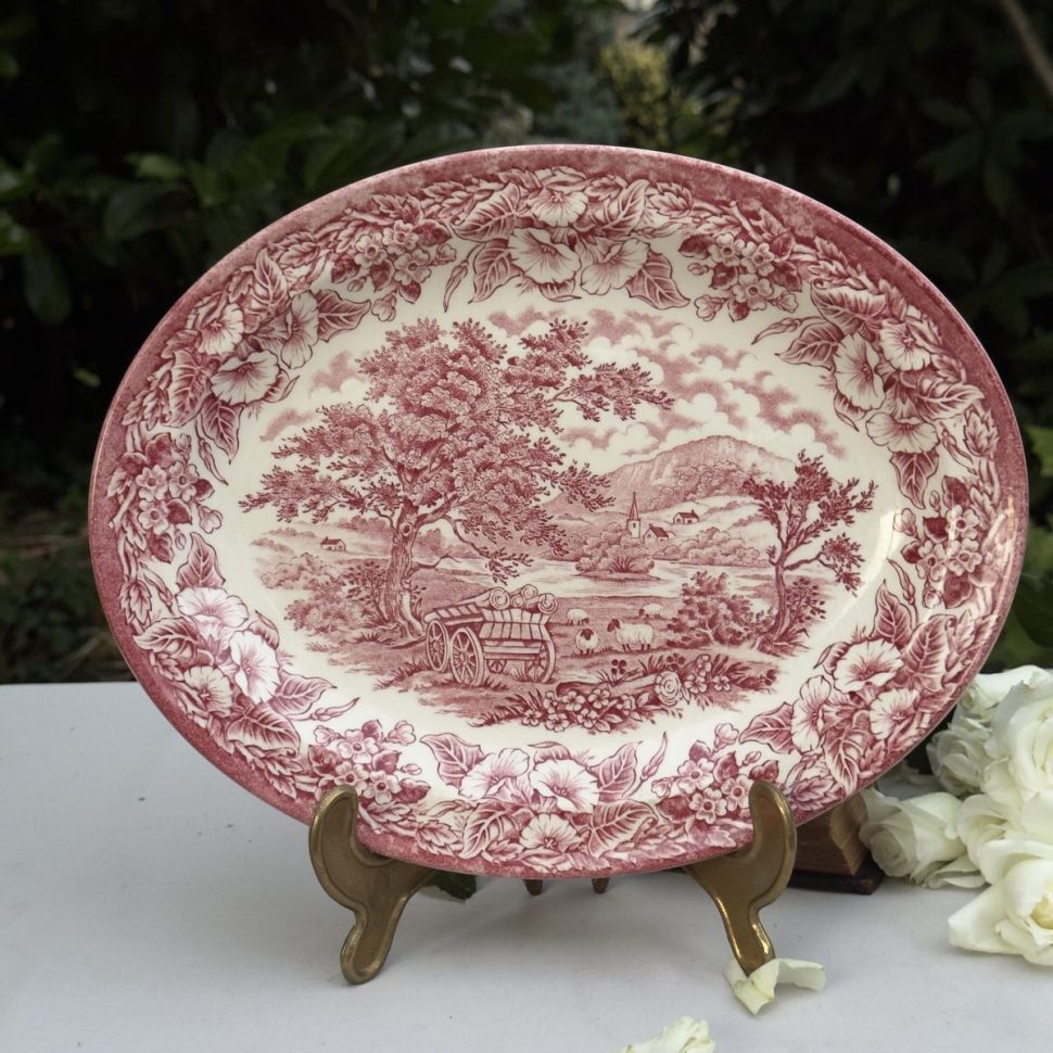 Блюдо овал English Ironstone Tableware Staffordshire 29 см Англия  