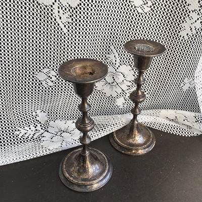 Подсвечник на одну свечу мельхиор