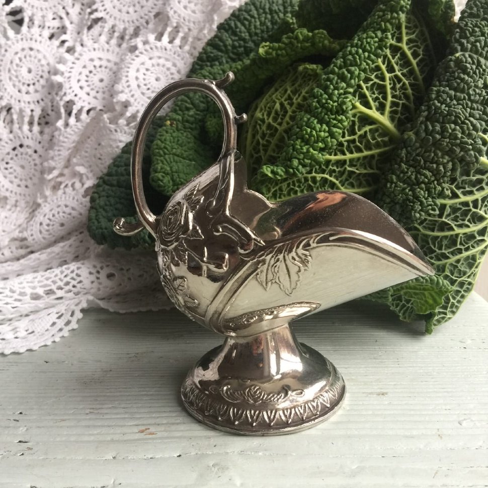 Сахарница Роза серебрение, форма зольника