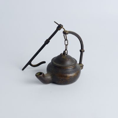 Чайник с подвесом декоративный бронза