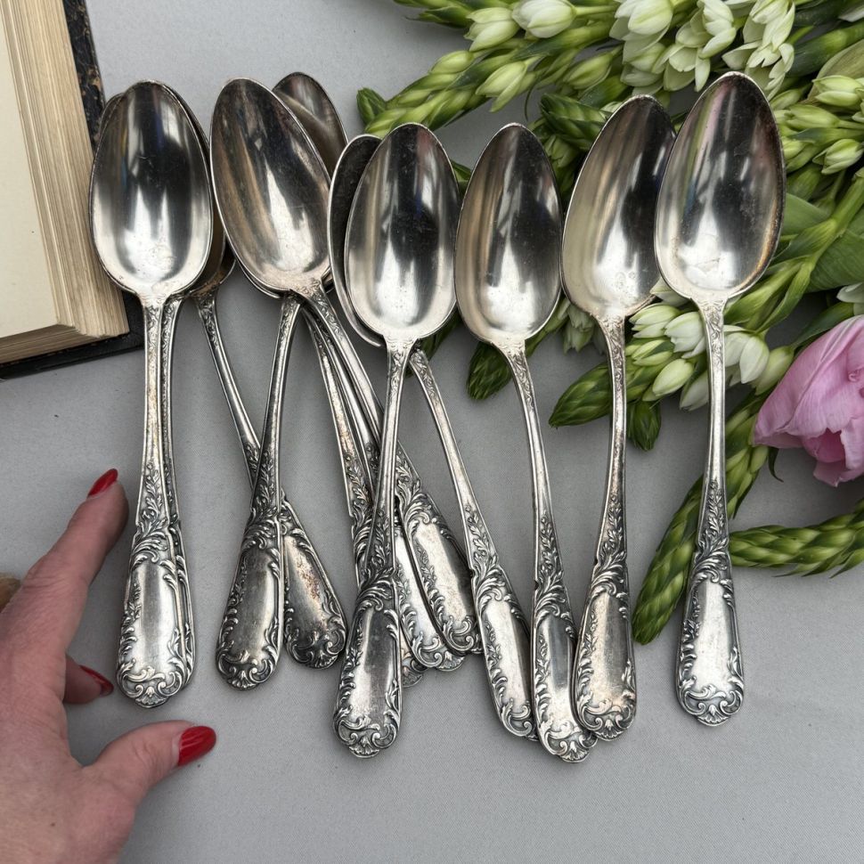 Ложка столовая 22 см серебрение 