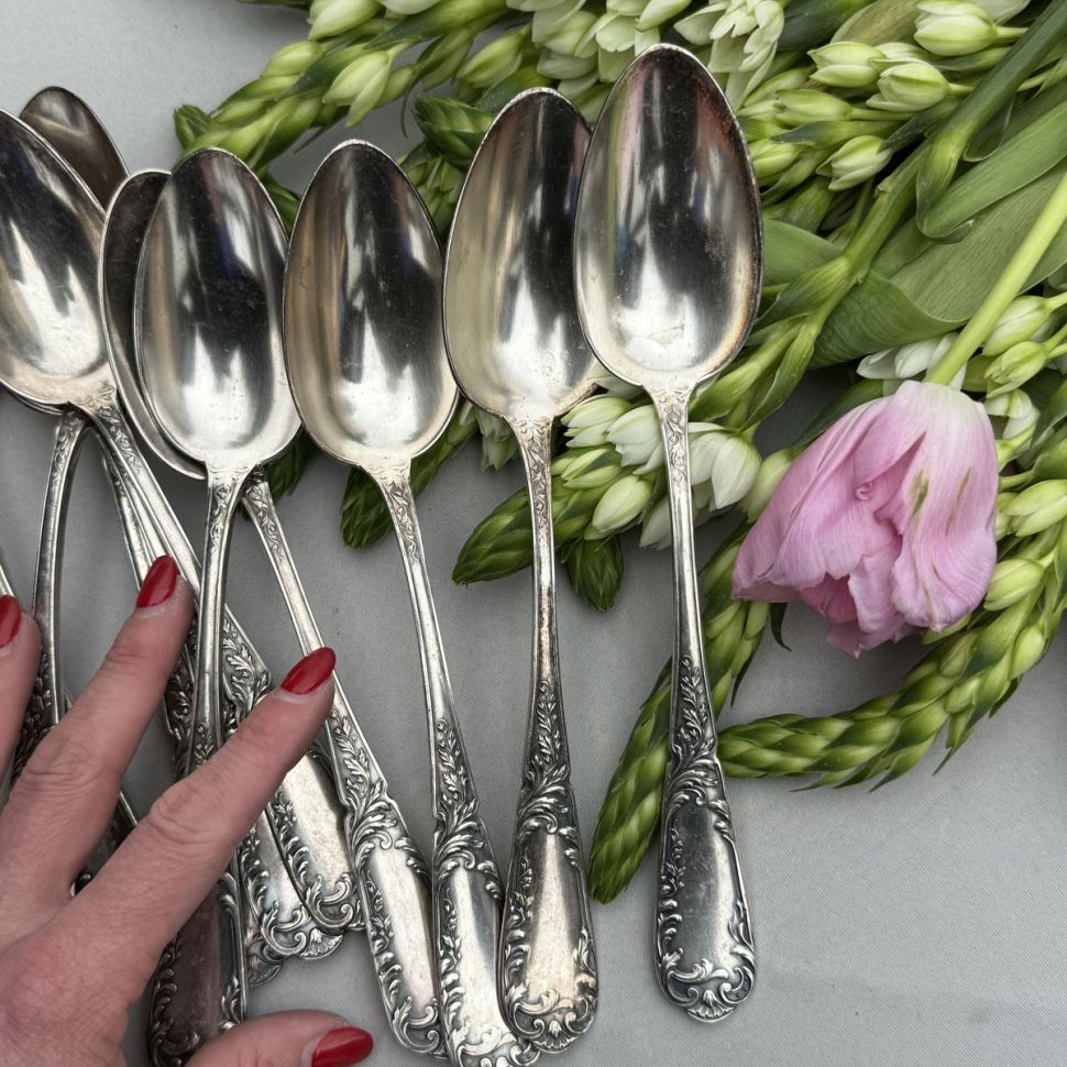 Ложка столовая 22 см серебрение 