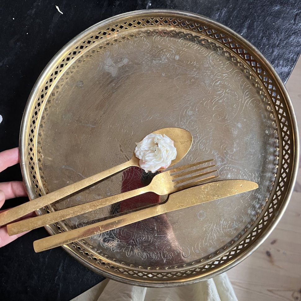 Ложка нож вилка, набор 3 шт. Stonewash сталь Швеция 