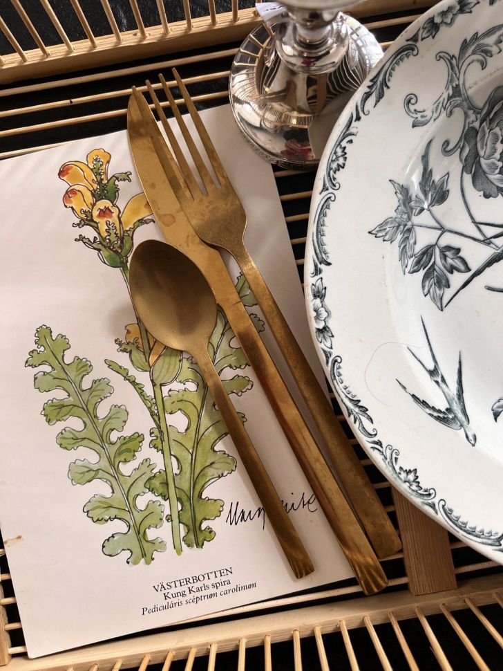 Ложка нож вилка, набор 3 шт. Stonewash сталь Швеция 