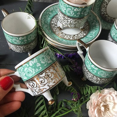 Кофейная пара с чашкой на ножках Mitterteich Бавария