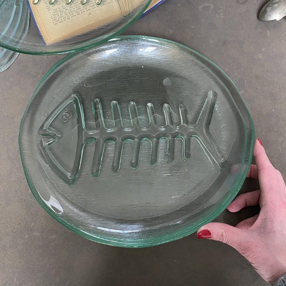 Тарелка Рыба закалённое стекло