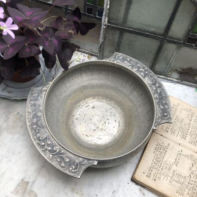 Фруктовница 29 см с ручками олово