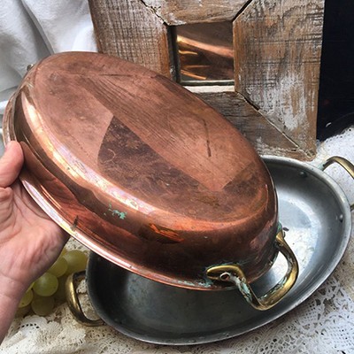 Средняя медная овальная форма для запекания