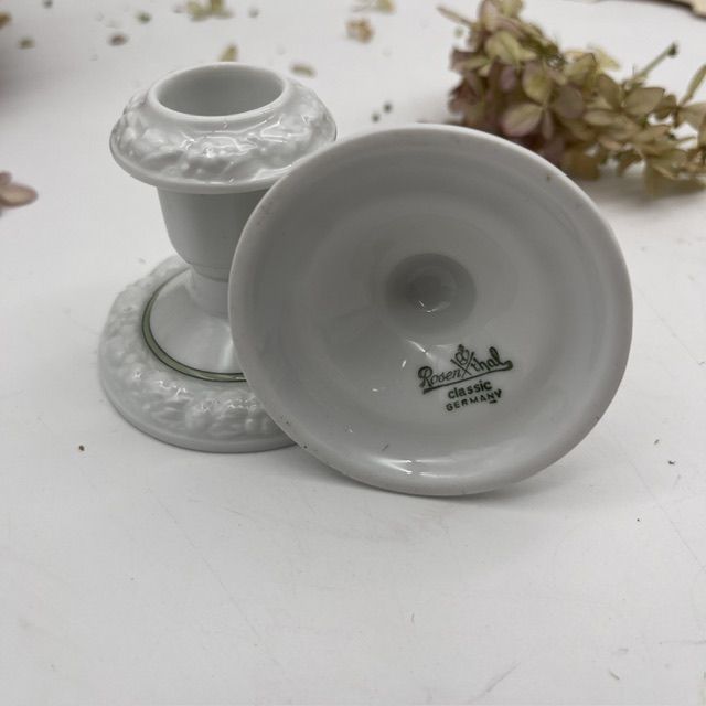 Подсвечник Rosenthal Classic Rose зеленый орнамент 6 см Германия