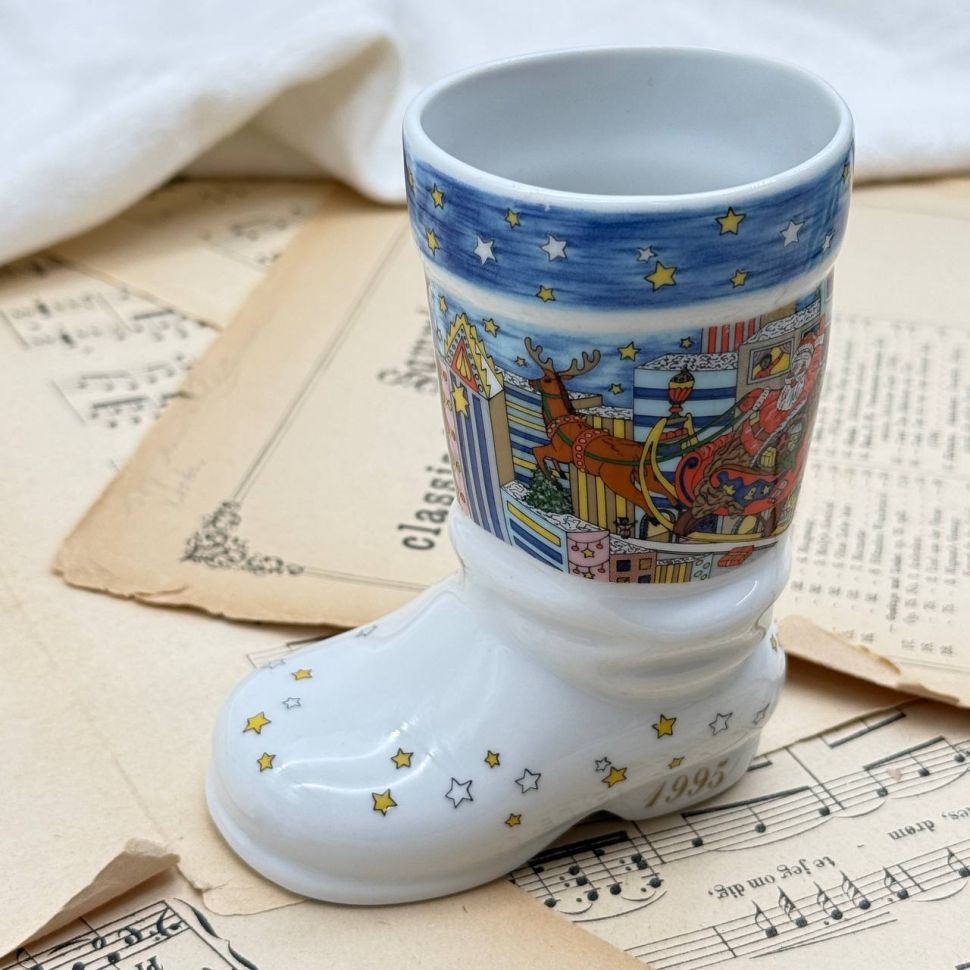 Сапожок ваза Eschenbach 12 см фарфор Германия 1995 г.