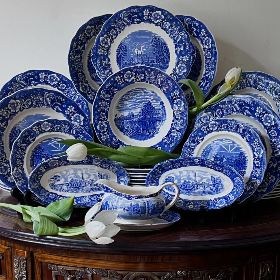 Тарелка 25 см Palissy Pottery Thames River Scenes Англия