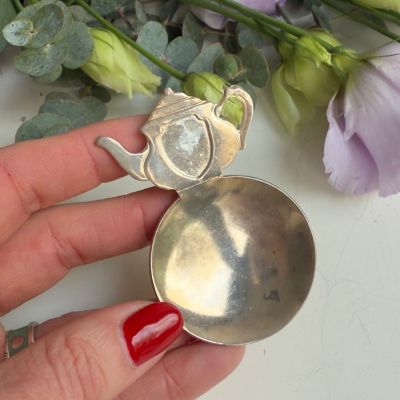 Ложка для сухого чая Чайник 7 см серебрение