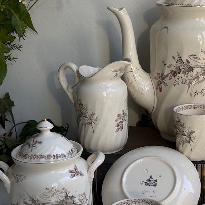 Молочник Maastricht Petrus Regout Чертополох 300 мл Голландия 1890 гг