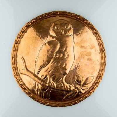 Декоративный подвес медь сова