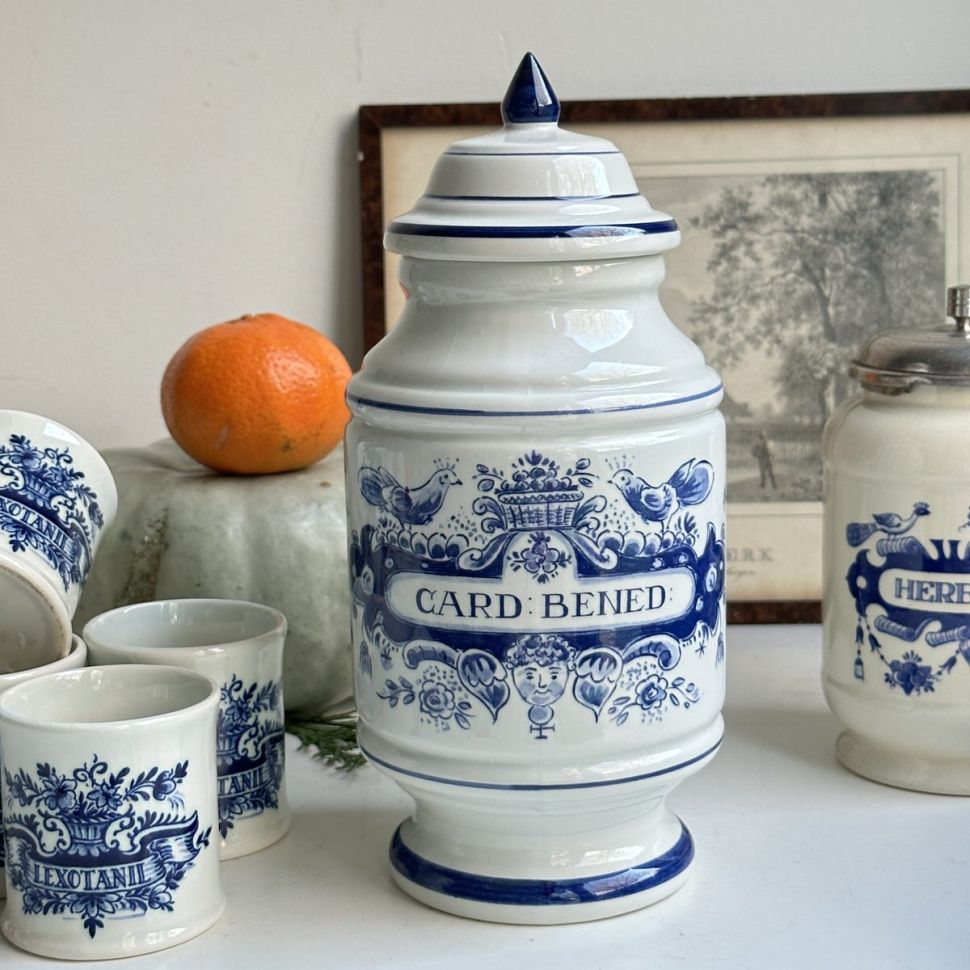 Банка Card Bened 23 см ручная роспись Голландия 1983 г.