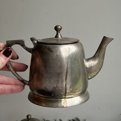 Чайник 800 мл латунь серебрение