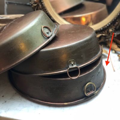 Таз медный с подвесом 33 см Швеция