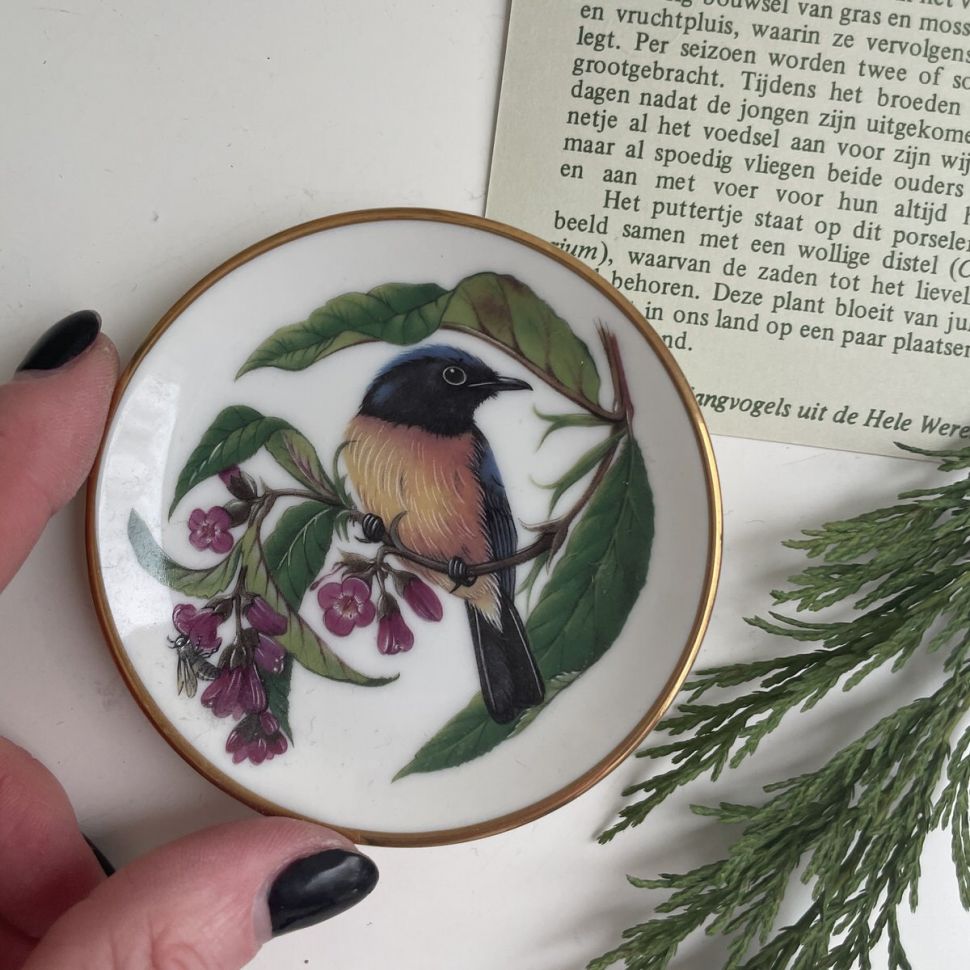 Тарелка 8 см Franklin Songbirds 1981 Niltava