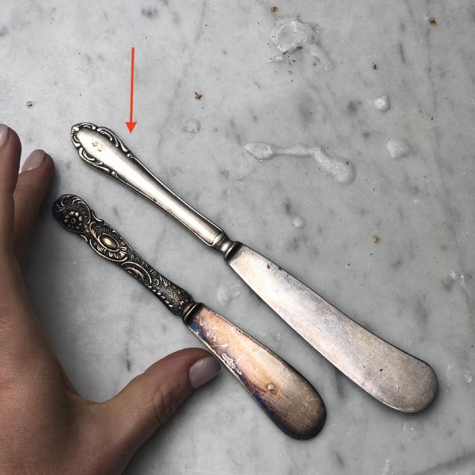 Нож для намазывания 18 см мельхиор