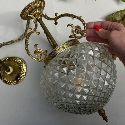 Люстра Шар 80 см стекло латунь