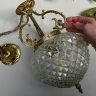 Люстра Шар 80 см стекло латунь