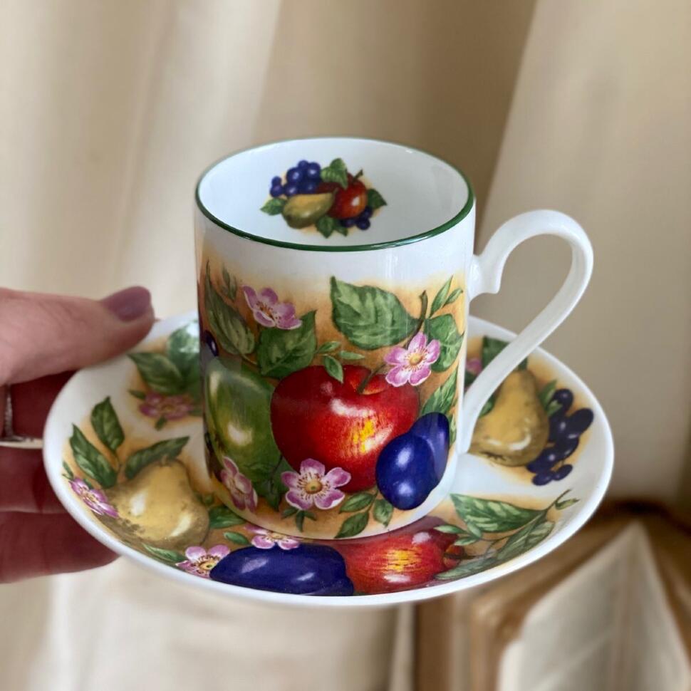 Кофейная пара 160 мл Фруктовый сад Roy Kirkham Англия