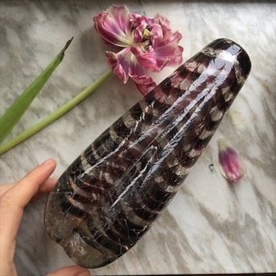 Ваза кракелюр Четерехлистник ручная работа