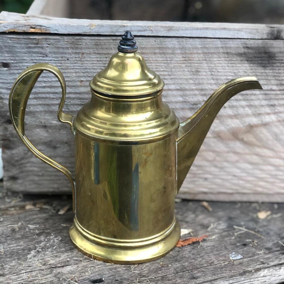 Чайник кофейник 1 л латунь