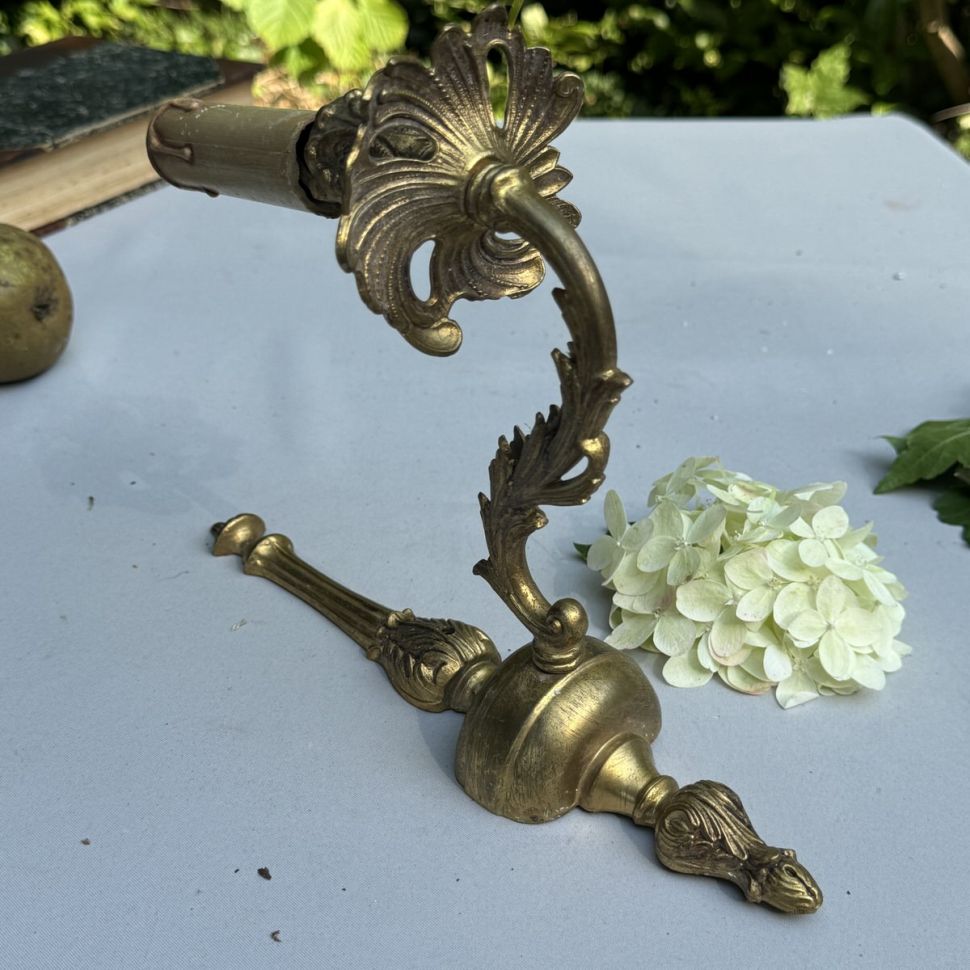 Бра настенное на 1 лампу 26 см латунь Франция      