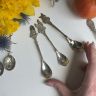 Ложка кофейная Белка 13 см серебрение 90 Голландия