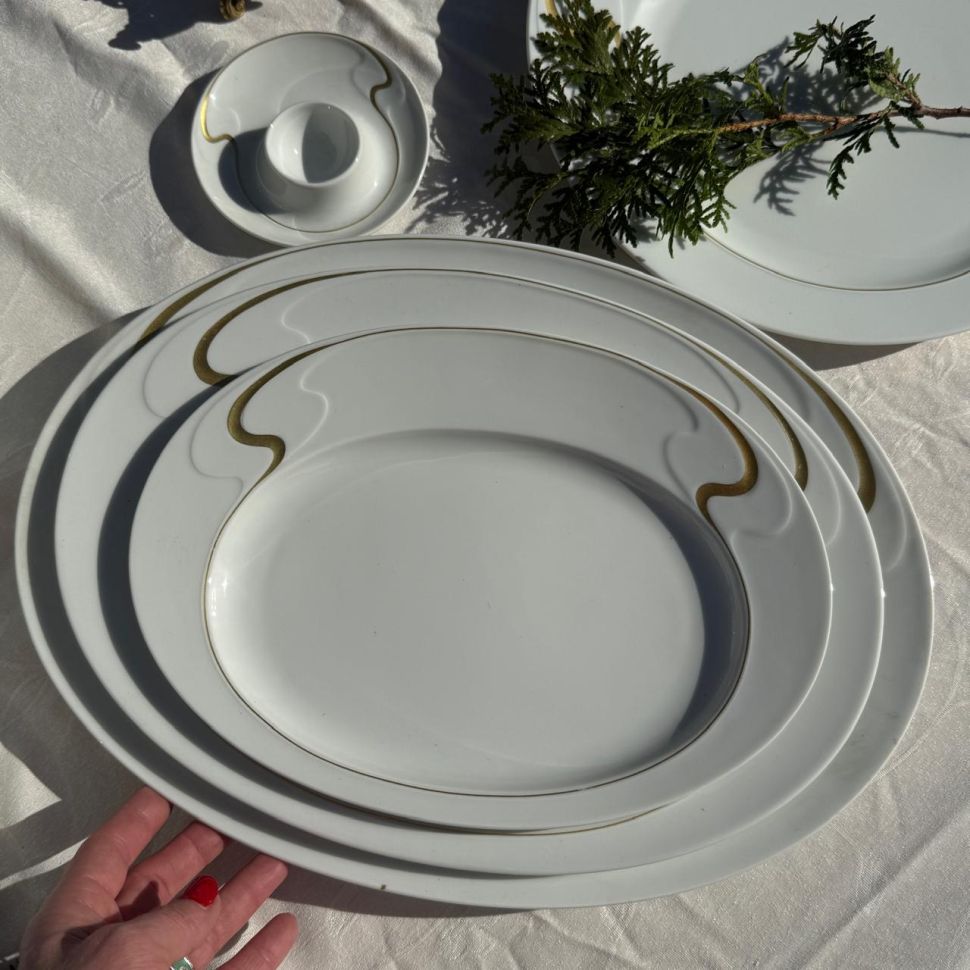 Блюдо Rosenthal Asimmetria 29 см Studio linie золочение Германия