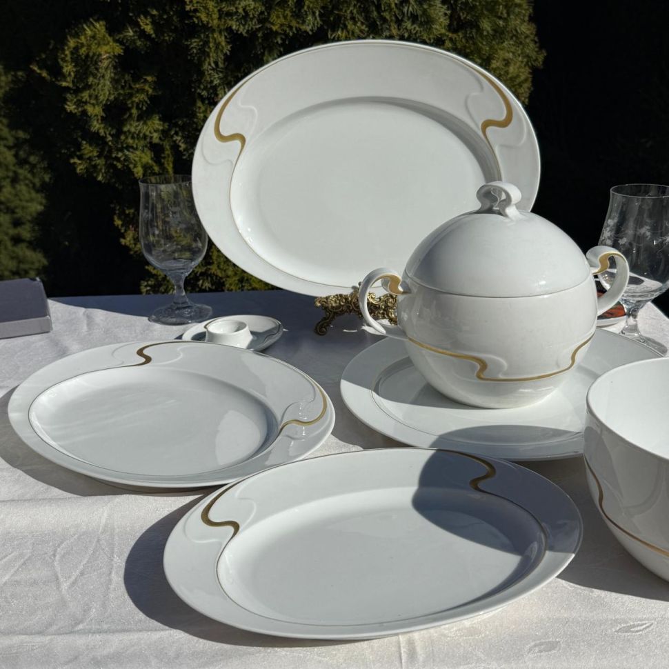 Блюдо Rosenthal Asimmetria 29 см Studio linie золочение Германия