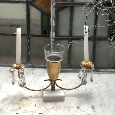 Подсвечник Хрустальный Факел 23 см